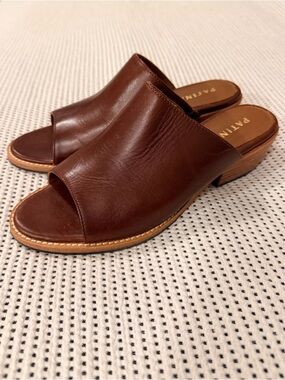 Portland Leather Patina Open-Toe Mule Sandal Size 7.5